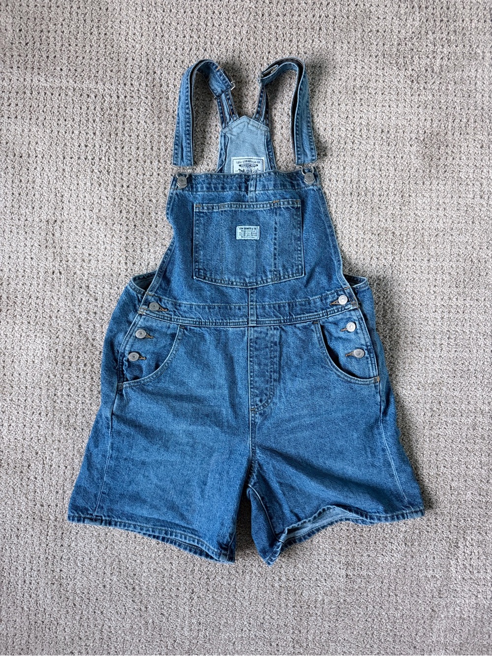 Levi's Blue Vintage Denim Short Overalls